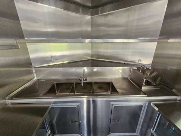 8.5' X 12' Cobalt Blue Food Event Catering Concession Trailer - Image 16