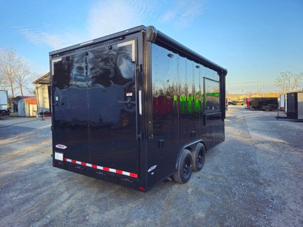 8.5' X 16' Black Food Event Catering Concession Trailer - Image 13