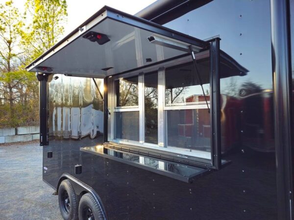 8.5' X 16' Black Food Event Catering Concession Trailer - Image 19