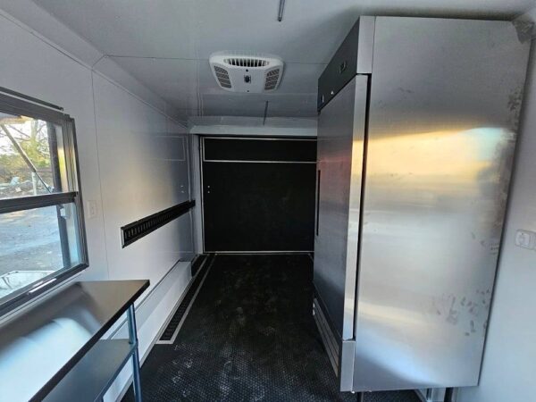 8.5' X 16' Black Food Event Catering Concession Trailer - Image 20
