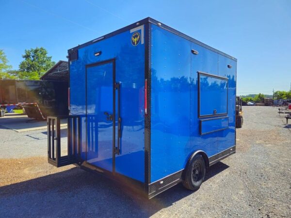 8.5' X 12' Cobalt Blue Concession Trailer Food Event Catering - Image 11