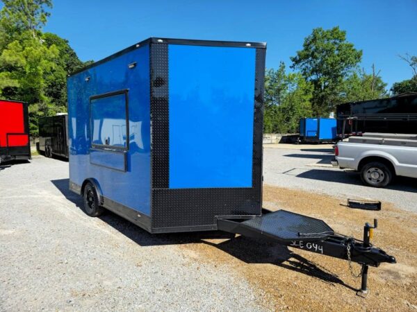 8.5' X 12' Cobalt Blue Concession Trailer Food Event Catering - Image 13