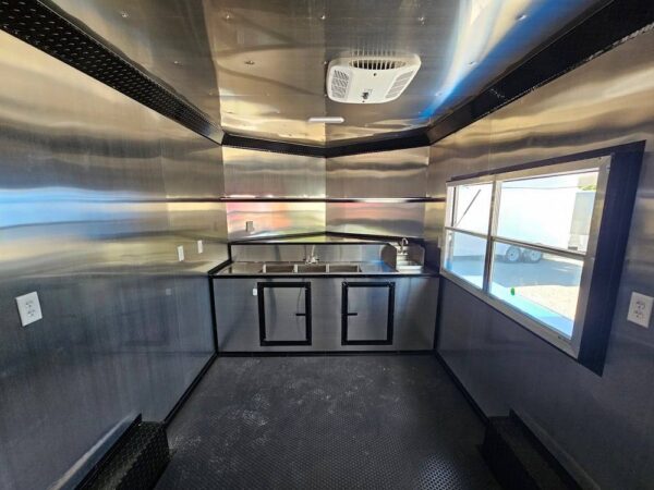 8.5' X 12' Cobalt Blue Concession Trailer Food Event Catering - Image 17