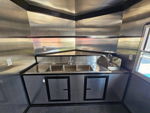 8.5' X 12' Cobalt Blue Concession Trailer Food Event Catering - Image 18