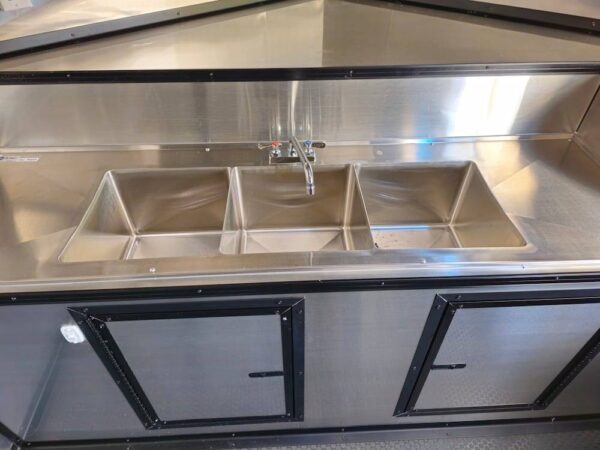 8.5' X 12' Cobalt Blue Concession Trailer Food Event Catering - Image 22