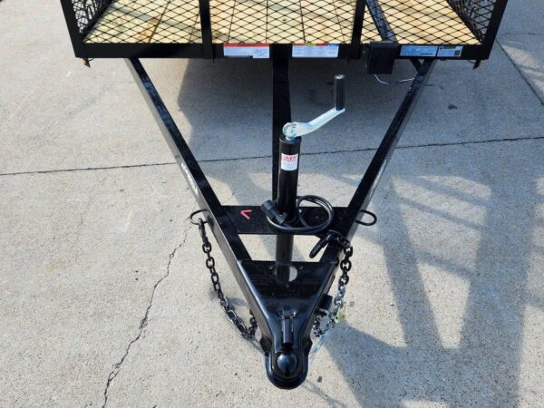 6.4x14 Straight Deck Utility Trailer 6ft Mesh Sides with Metal Roof (2) 3,500lb Axles - Image 9