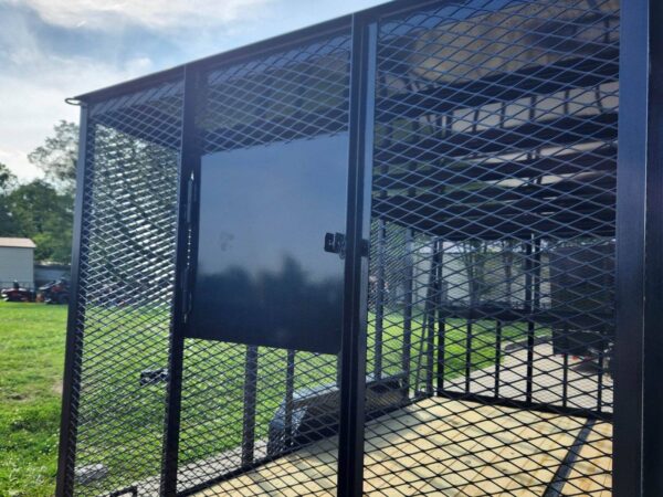 6.4x14 Straight Deck Utility Trailer 6ft Mesh Sides with Metal Roof (2) 3,500lb Axles - Image 10