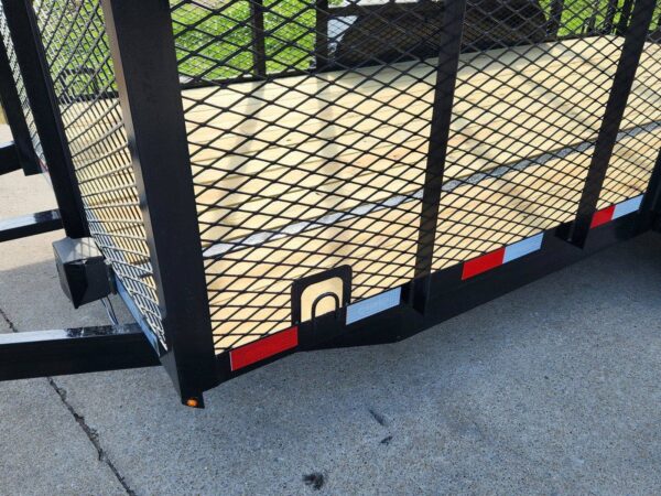 6.4x14 Straight Deck Utility Trailer 6ft Mesh Sides with Metal Roof (2) 3,500lb Axles - Image 11