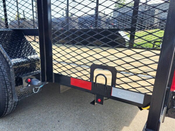 6.4x14 Straight Deck Utility Trailer 6ft Mesh Sides with Metal Roof (2) 3,500lb Axles - Image 14