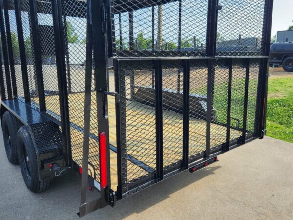 6.4x14 Straight Deck Utility Trailer 6ft Mesh Sides with Metal Roof (2) 3,500lb Axles - Image 15