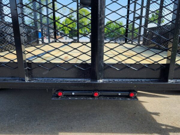 6.4x14 Straight Deck Utility Trailer 6ft Mesh Sides with Metal Roof (2) 3,500lb Axles - Image 18