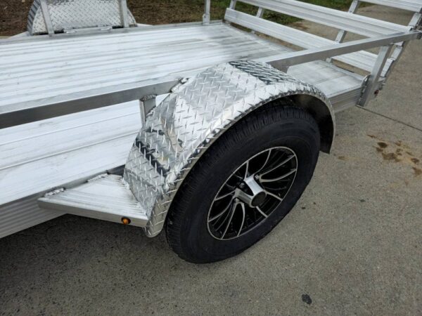 5' x 10' Aluminum Utility Trailer W Gate and Mag Wheels 3500lb Axle - Image 5