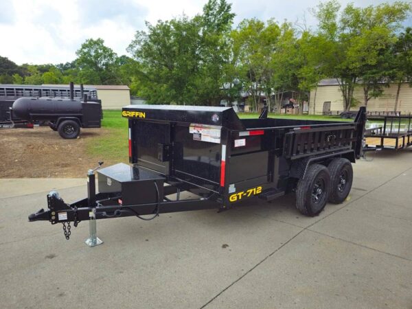 7x12 Hydraulic Dump Trailer with 2ft Sides (2) 6K Axles 12k GVWR - Image 3