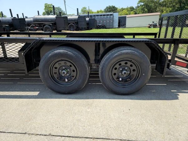 6.4x14 Dovetail Utility Trailer with Side Baskets (2) 3500lb Axles - Image 8