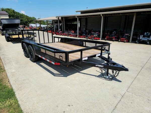6.4x14 Dovetail Utility Trailer with Side Baskets (2) 3500lb Axles - Image 13