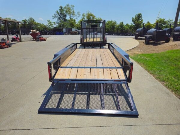 6.4x14 Dovetail Utility Trailer with Side Baskets (2) 3500lb Axles - Image 15