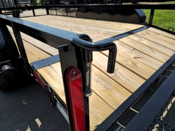 6.4x14 Dovetail Utility Trailer with Side Baskets (2) 3500lb Axles - Image 17