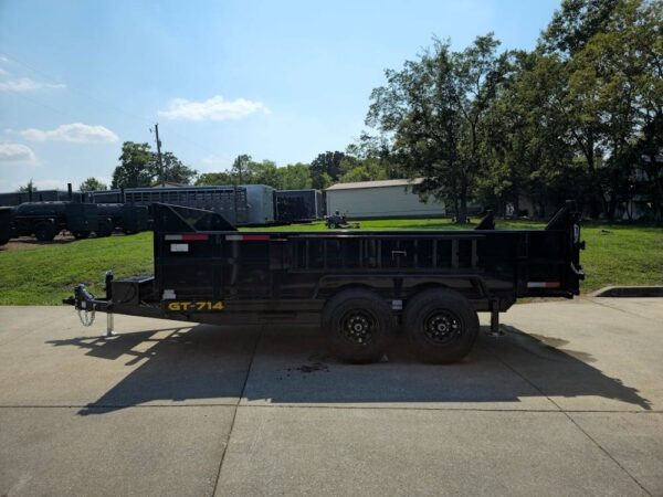 7x14 Telescopic Dump Trailer with 2ft Sides (2) 7K Axles - Image 4