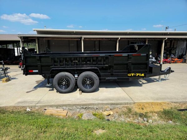 7x14 Telescopic Dump Trailer with 2ft Sides (2) 7K Axles - Image 9