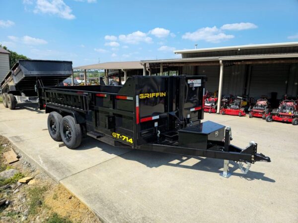7x14 Telescopic Dump Trailer with 2ft Sides (2) 7K Axles - Image 11