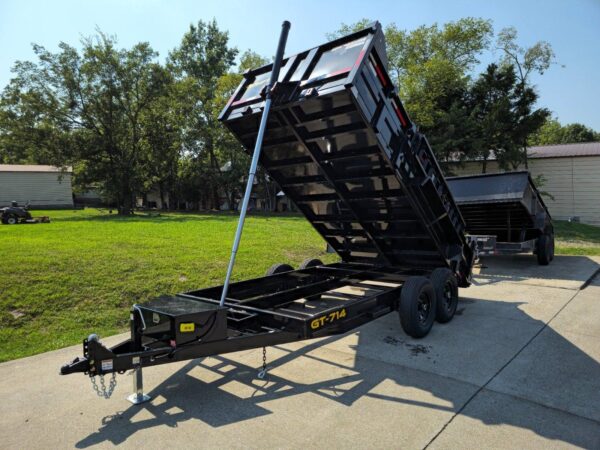 7x14 Telescopic Dump Trailer with 2ft Sides (2) 7K Axles - Image 14