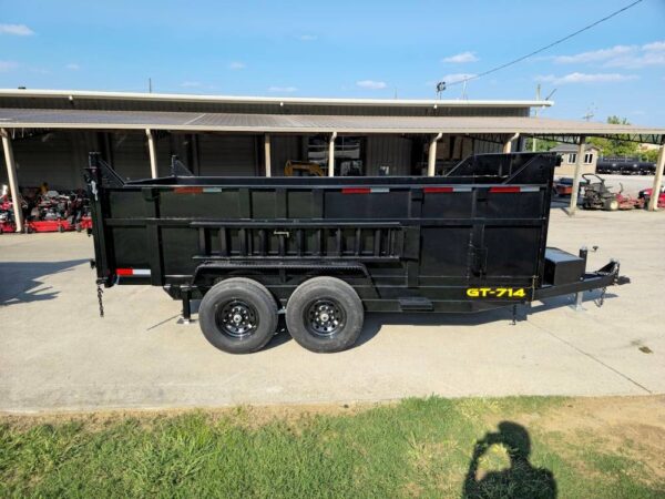 7x14 Telescopic Dump Trailer with 3ft Sides (2) 7K Axles - Image 8