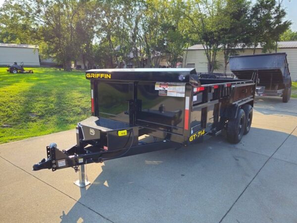 Dump Trailer 7' X 14' Hydraulic 2ft Sides 7,000lb Axles - Image 3