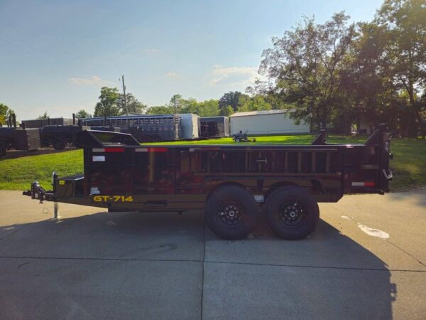 Dump Trailer 7' X 14' Hydraulic 2ft Sides 7,000lb Axles - Image 4