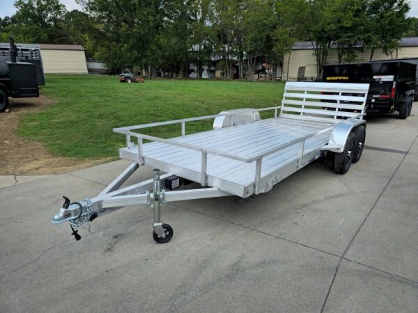 6.4' x 16' All Aluminum Utility Trailer Dual Axle Straight Deck - Image 3