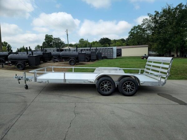 6.4' x 16' All Aluminum Utility Trailer Dual Axle Straight Deck - Image 4