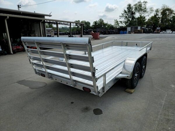 6.4' x 16' All Aluminum Utility Trailer Dual Axle Straight Deck - Image 8