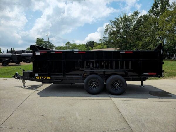 7x16 Hydraulic Dump Trailer with 3ft Sides (2) 7K Axles - Image 4