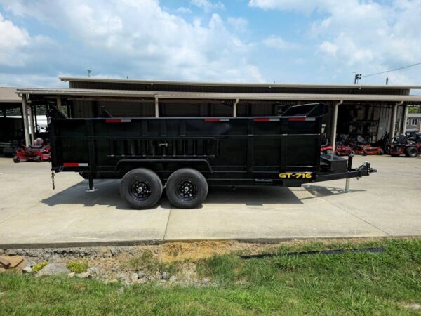 7x16 Hydraulic Dump Trailer with 3ft Sides (2) 7K Axles - Image 8