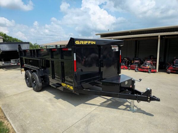 7x16 Hydraulic Dump Trailer with 3ft Sides (2) 7K Axles - Image 9