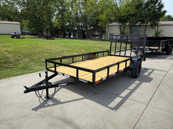 6.4x14 Straight Deck Utility Trailer 3,500lb Axles Tall Gate - Image 3