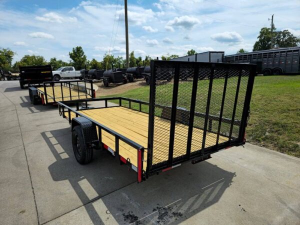 6.4x14 Straight Deck Utility Trailer 3,500lb Axles Tall Gate - Image 9