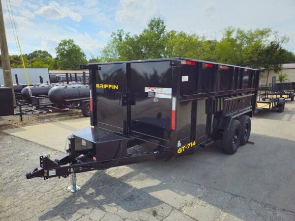 7x14 Hydraulic Dump Trailer with 4ft Sides (2) 7K Axles - Image 3