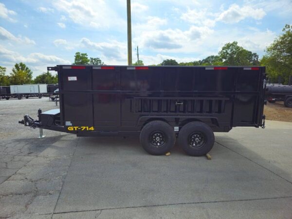 7x14 Hydraulic Dump Trailer with 4ft Sides (2) 7K Axles - Image 4