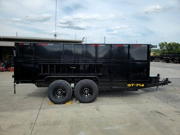 7x14 Hydraulic Dump Trailer with 4ft Sides (2) 7K Axles - Image 9