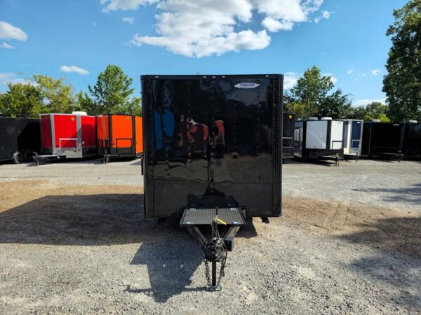 8.5' X 12' Black Concession Trailer Ticket Booth Office - Image 2