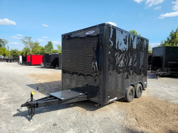 8.5' X 12' Black Concession Trailer Ticket Booth Office - Image 3