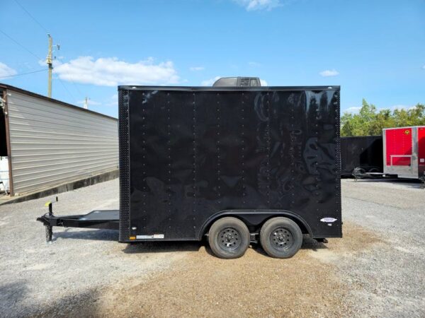 8.5' X 12' Black Concession Trailer Ticket Booth Office - Image 4
