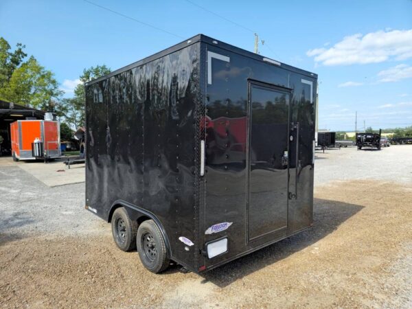 8.5' X 12' Black Concession Trailer Ticket Booth Office - Image 5