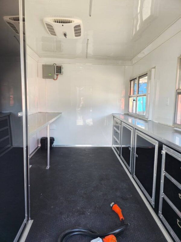 8.5' X 12' Black Concession Trailer Ticket Booth Office - Image 14