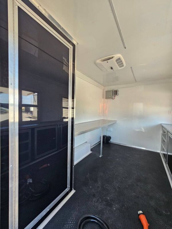 8.5' X 12' Black Concession Trailer Ticket Booth Office - Image 15