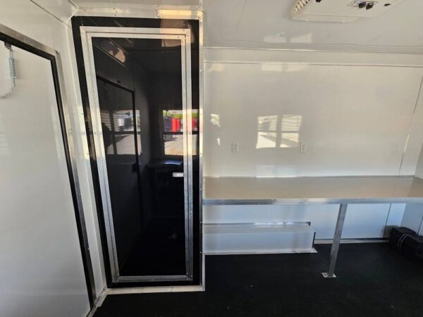8.5' X 12' Black Concession Trailer Ticket Booth Office - Image 16