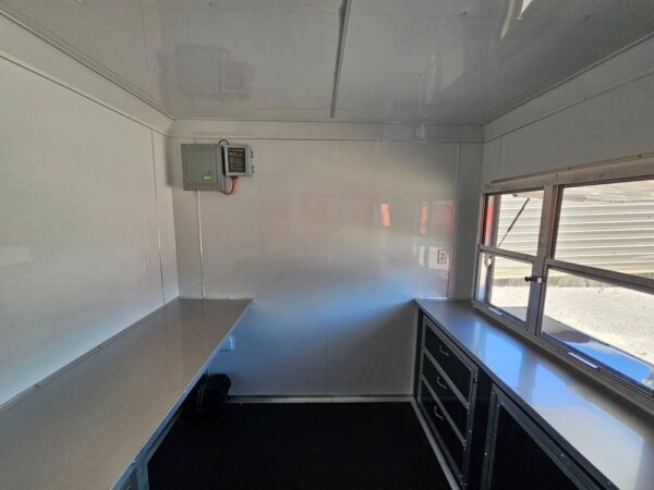 8.5' X 12' Black Concession Trailer Ticket Booth Office - Image 18