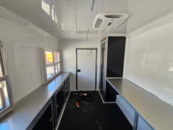 8.5' X 12' Black Concession Trailer Ticket Booth Office - Image 19