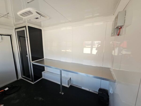 8.5' X 12' Black Concession Trailer Ticket Booth Office - Image 21