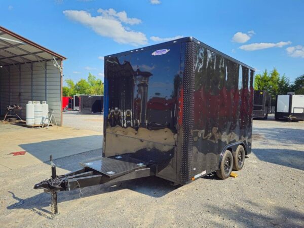 8.5' X 12' Black Marketing and Merch Concession Trailer - Image 3